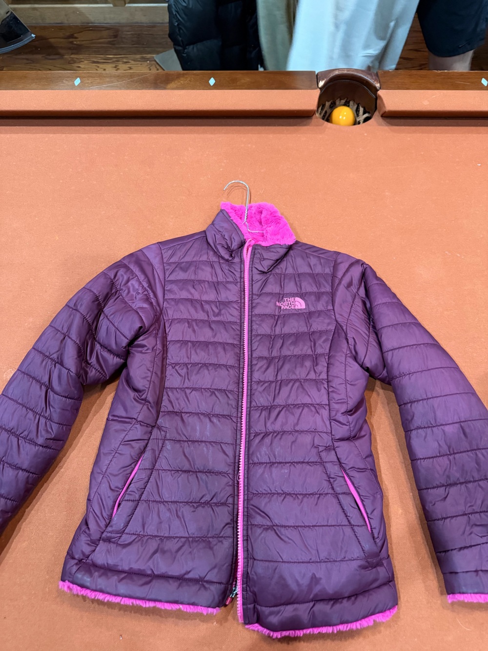 The North Face Violet Quilted Jacket with Pink Accents